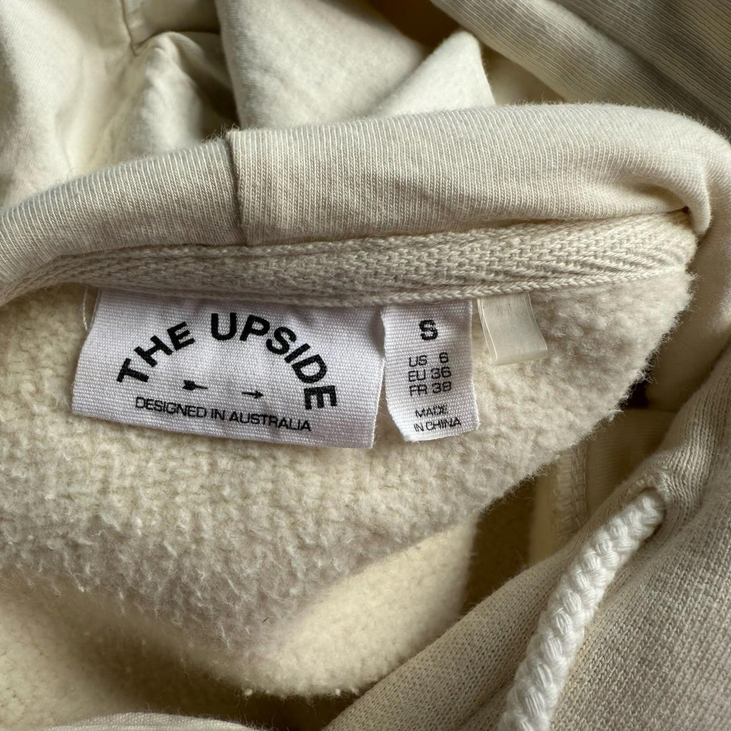 The Upside Dana Hoodie Women Small Natural Ivory Organic Cotton Oversize Sweater - view 11