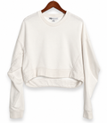 Y-3 Yohji Yamamoto Cream Cropped Sweatshirt Small