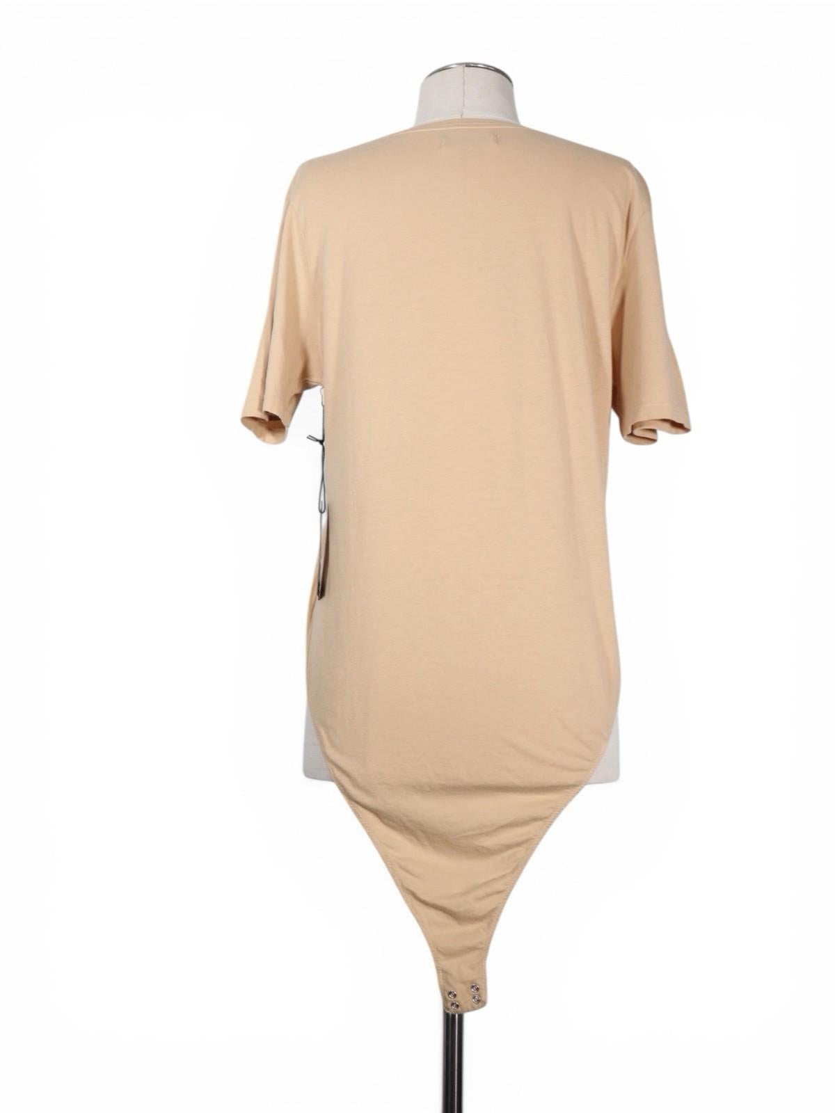 Citizens Of Humanity Melany V Neck Bodysuit Nude Cotton Short Sleeve Small NWT - view 14