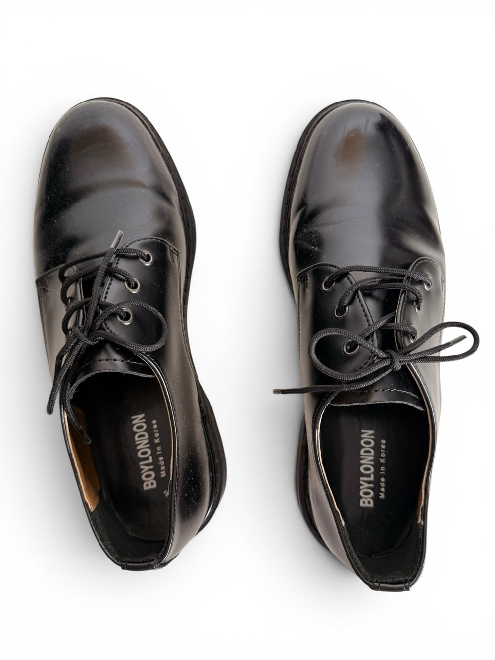 Boy London Black Chunky Derby Oxford Lace Up Shoes Women's Size 9 Korea - view 2