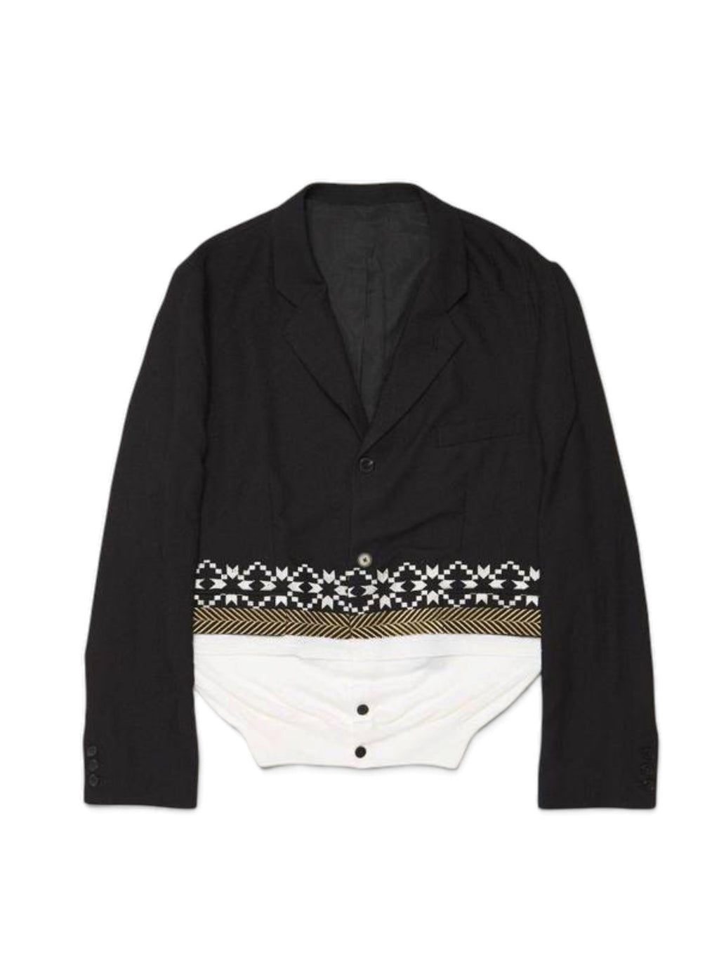 Haider Ackermann Black Wool Embossed Blazer Cardigan Medium