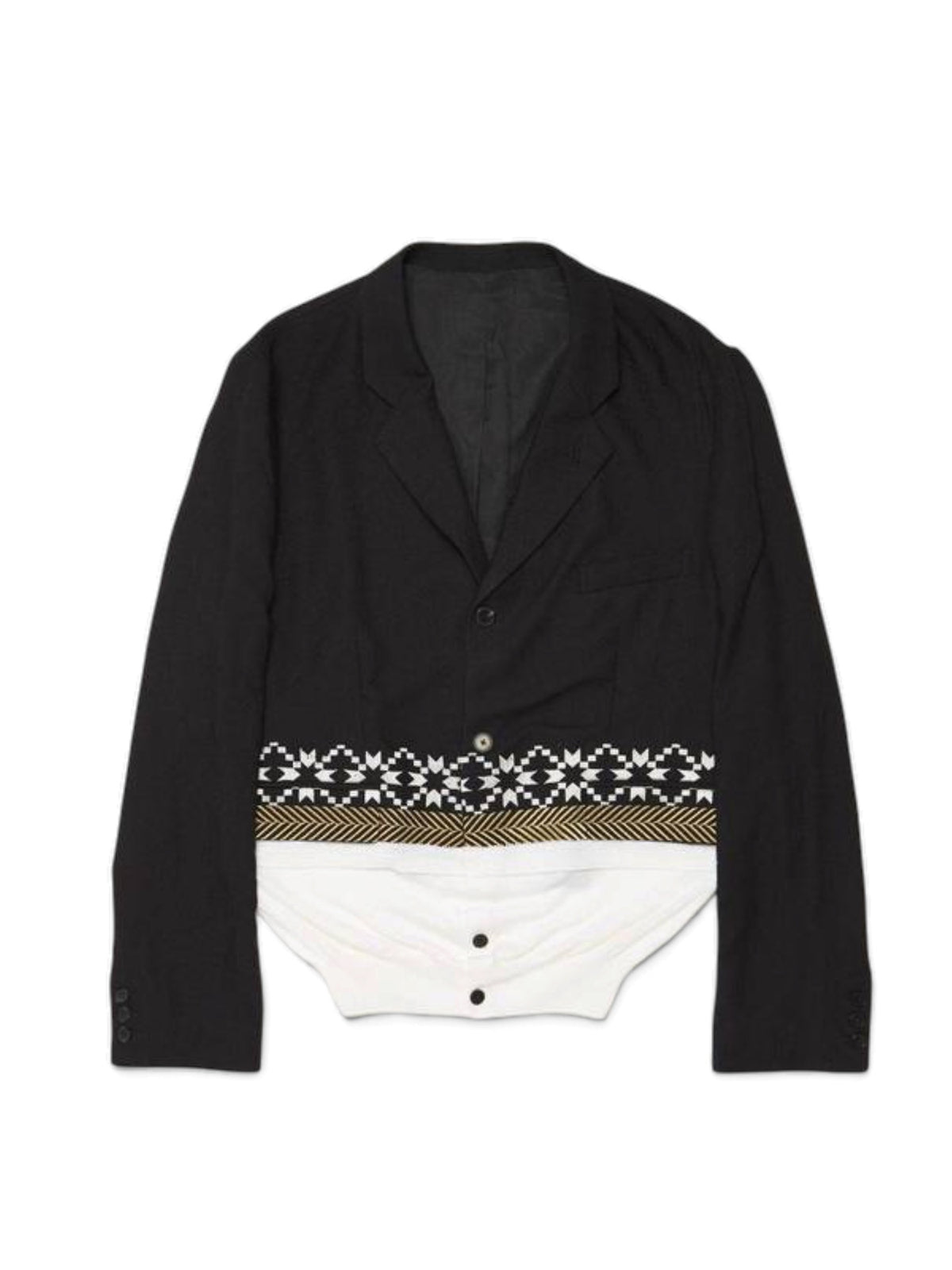 Haider Ackermann Black Wool Embossed Blazer Cardigan Medium