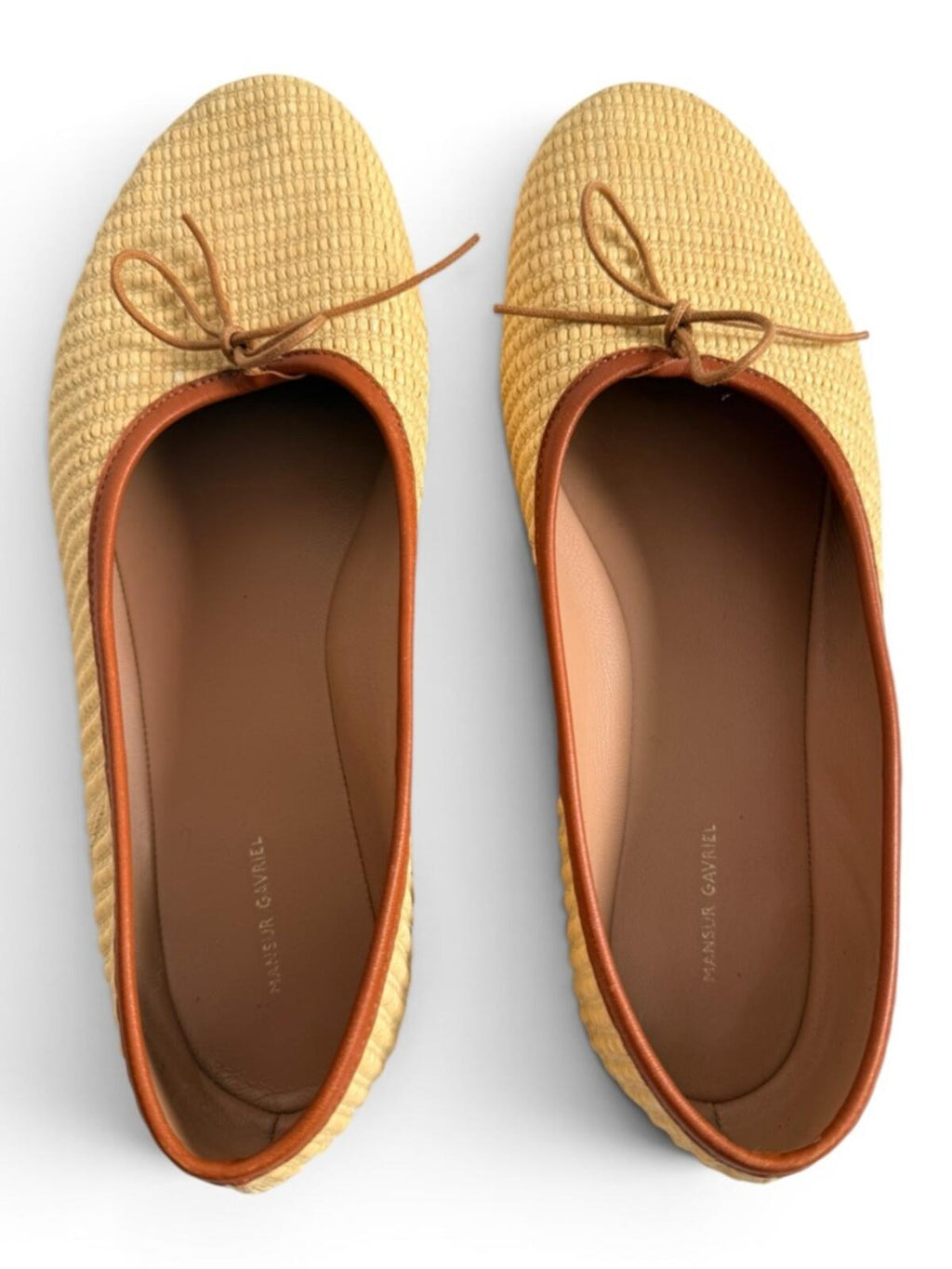 Mansur Gavriel Woven Ballet Flats Raffia Natural 38.5 - view 8