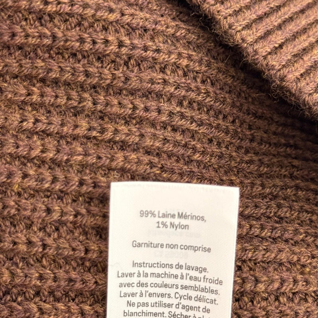Kit and Ace Merino Wool Grace Sweater Dress Brown Mock Neck Ribbed NWT Small - view 5