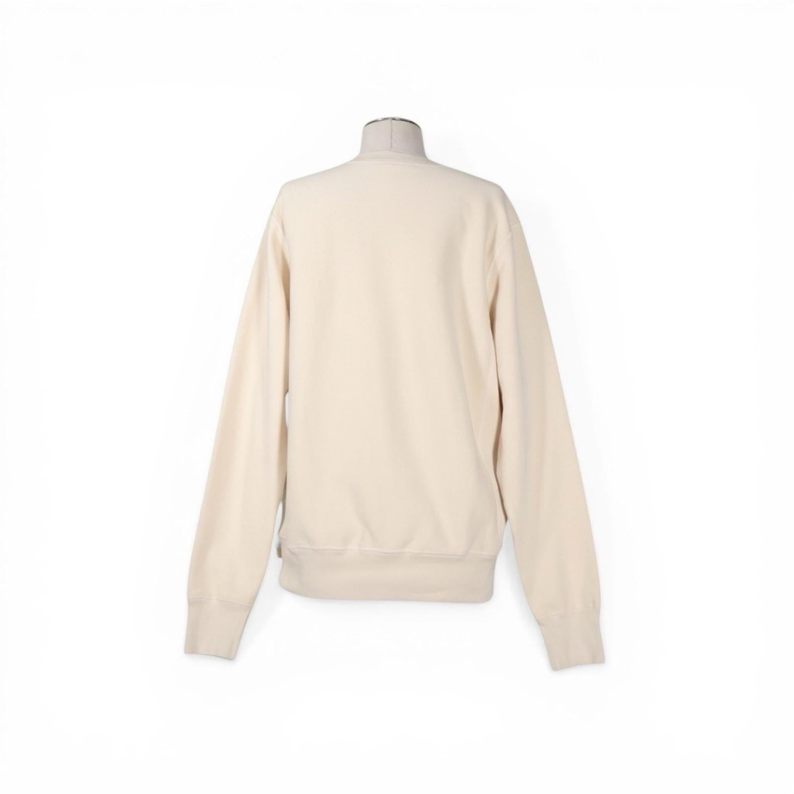 Supreme Men Box Logo Crewneck Sweatshirt Cream Medium Canada FW18 Pullover Shirt - view 13