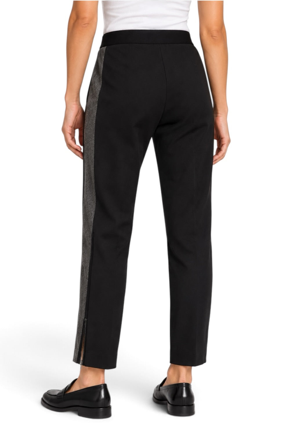 Céline Grey & Black Wool Tailored Trousers Size 36