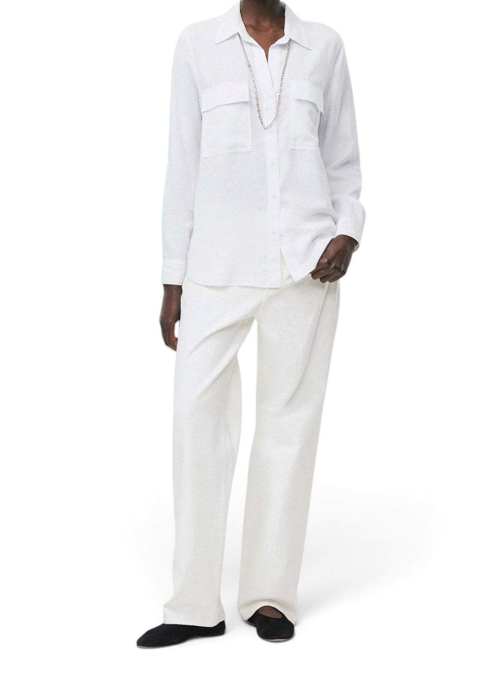 Aritzia Babaton Utility Shirt TENCEL Lyocell Button Up Blouse Large