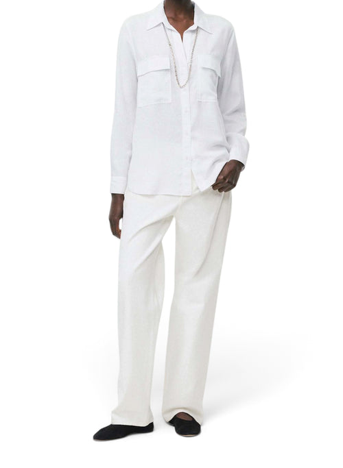 Aritzia Babaton Utility Shirt TENCEL Lyocell Button Up Blouse Large