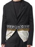 Haider Ackermann Black Wool Embossed Blazer Cardigan Medium