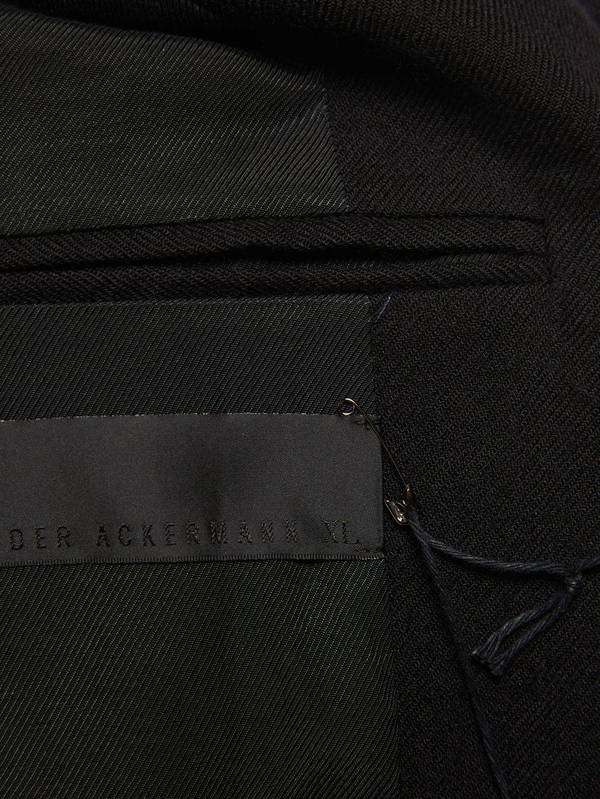 Haider Ackermann Black Wool Embossed Blazer Cardigan Medium