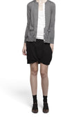 Sacai Grey Knit Cardigan with split Back Satin Size 3