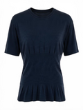 Haider Ackermann Navy Darted Cotton T-Shirt Medium
