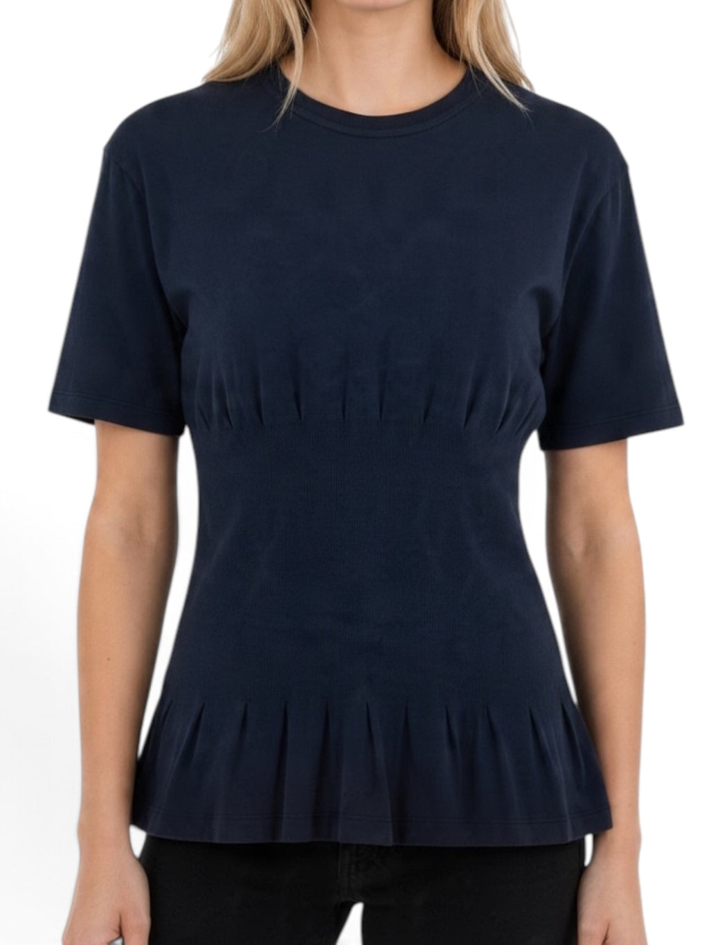Haider Ackermann Navy Darted Cotton T-Shirt Medium