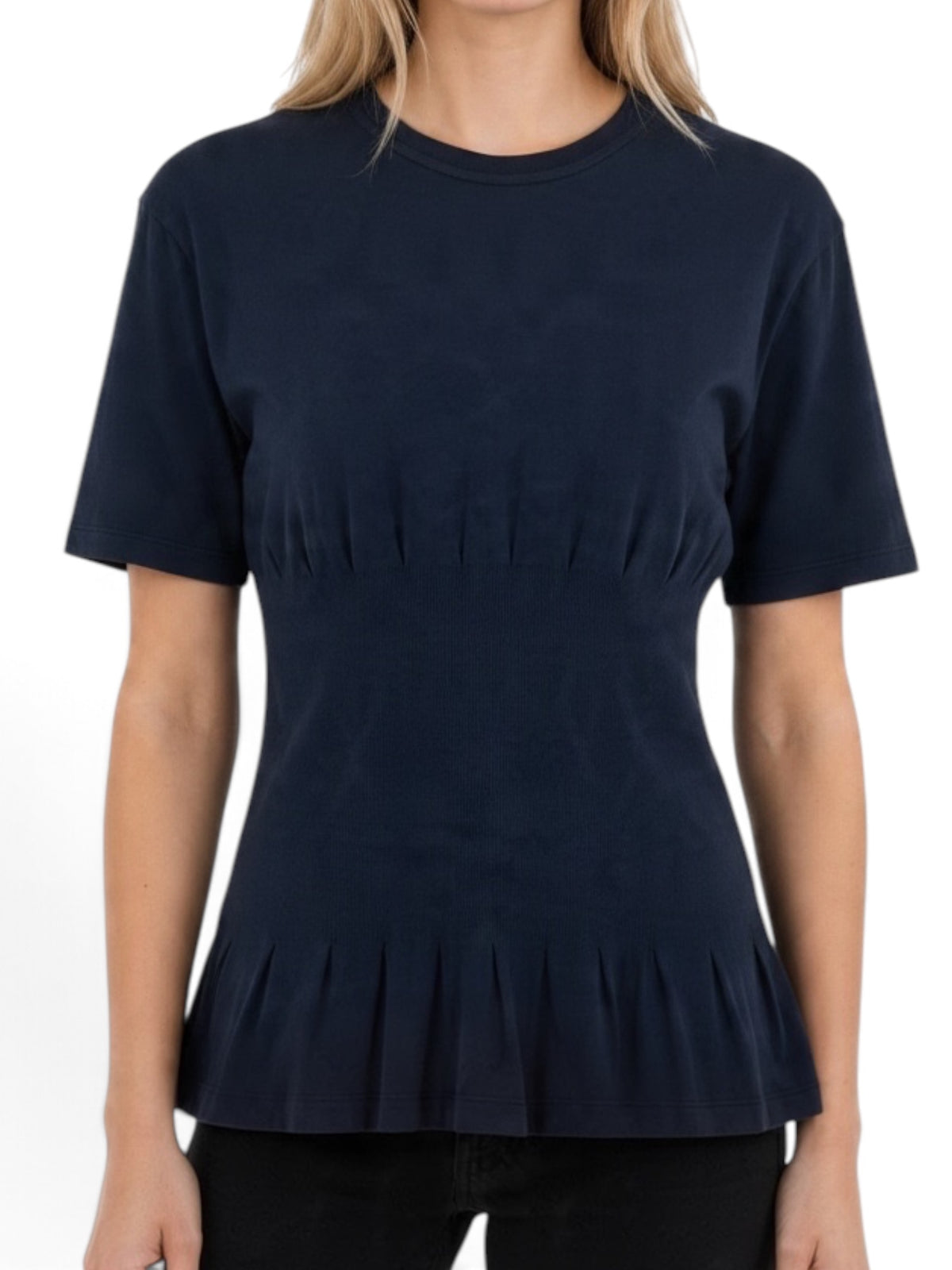 Haider Ackermann Navy Darted Cotton T-Shirt Medium
