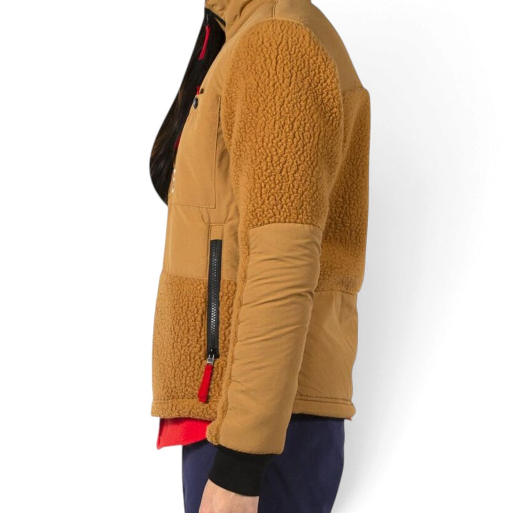 Topo Designs Women Tan Subalpine Fleece Jacket Extra Small Khaki