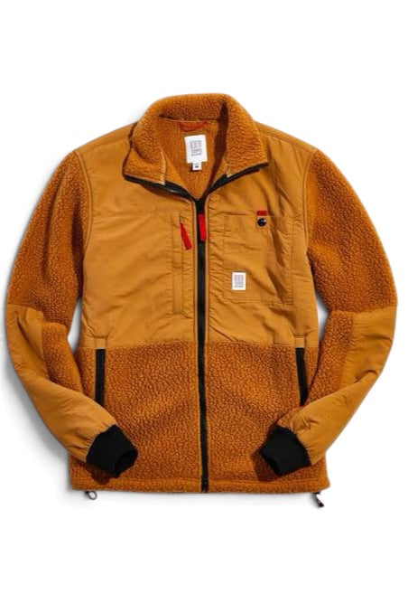 Topo Designs Women Tan Subalpine Fleece Jacket Extra Small Khaki
