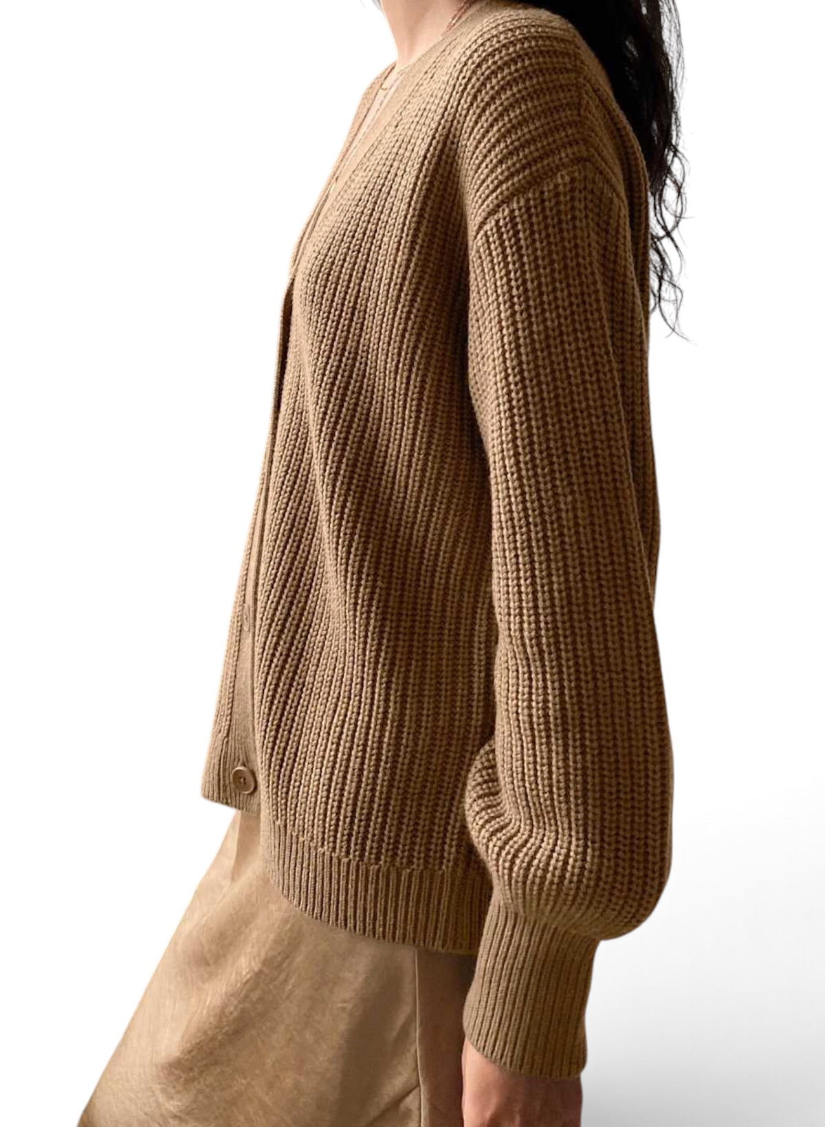 Wilfred Women XS Camel Merino Wool Wilfred Cortado Cardigan Sweater