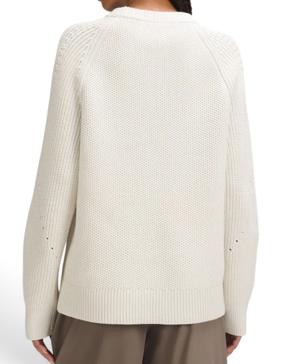 Lululemon Women’s Honeycomb Sweater Cream Size Medium