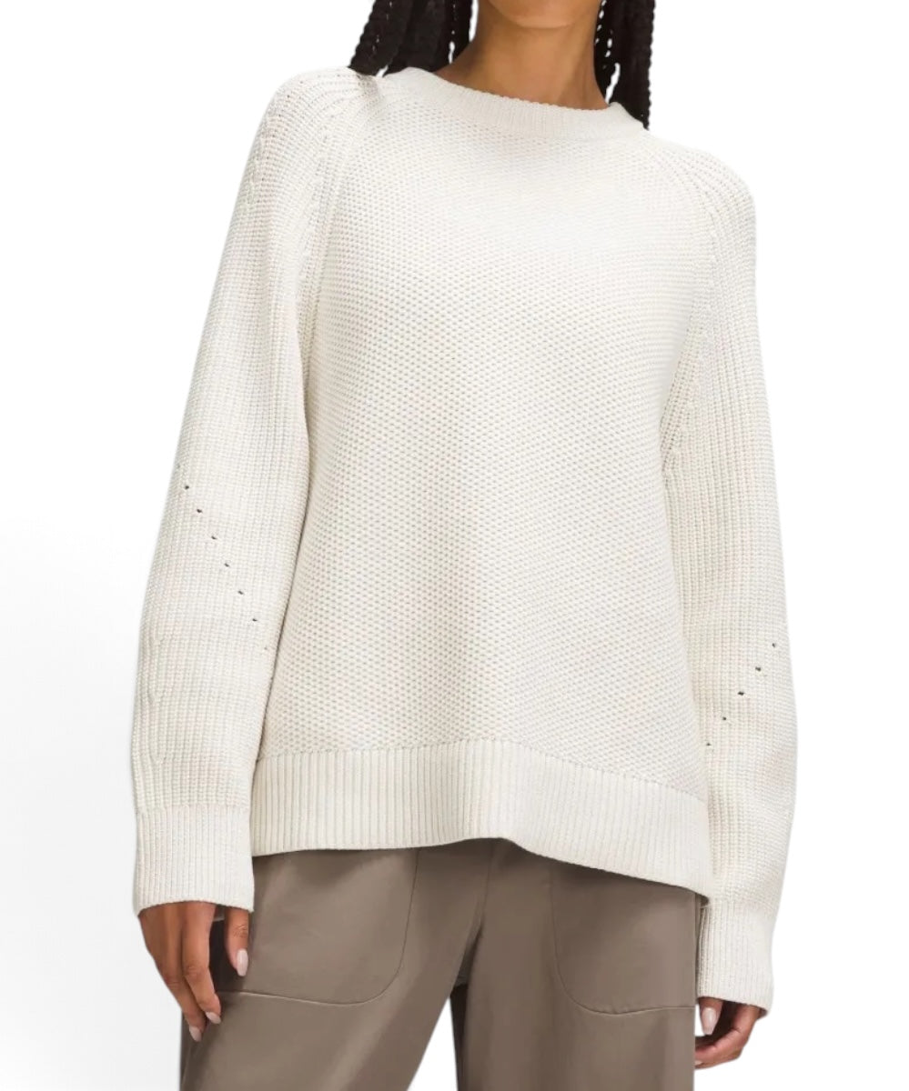 Lululemon Women’s Honeycomb Sweater Cream Size Medium