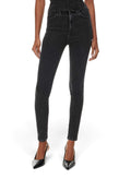 Denim Forum The Lola High Rise Skinny Jean Washed Black Size 30 28L