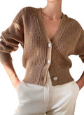 Babaton Women’s Canberra Merino Wool Cardigan Brown Size XS