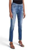 Adriano Goldschmied AG Women’s Mari Crop High Rise Slim Straight Blue Jeans Size 28