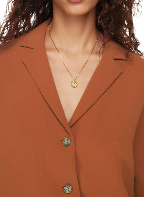 Aritzia Wilfred Freeform Shirt Crepette Button Up Blouse Brown Small