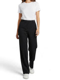 St. John Black Wide Leg Tailored Dress Pants Trousers Size 6