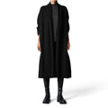 Eileen Fisher Lightweight Boiled Wool Icon Coat Black Size Medium Duster