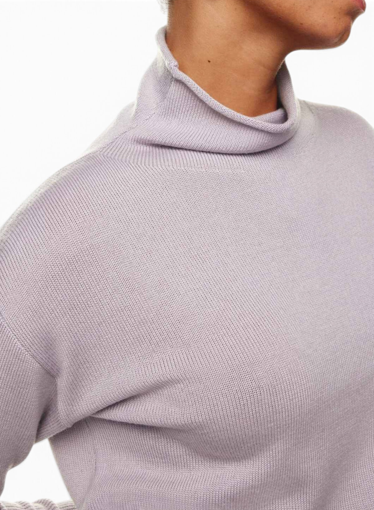 Wilfred Cyprie 100% Merino Wool Mockneck Sweater Grey XS