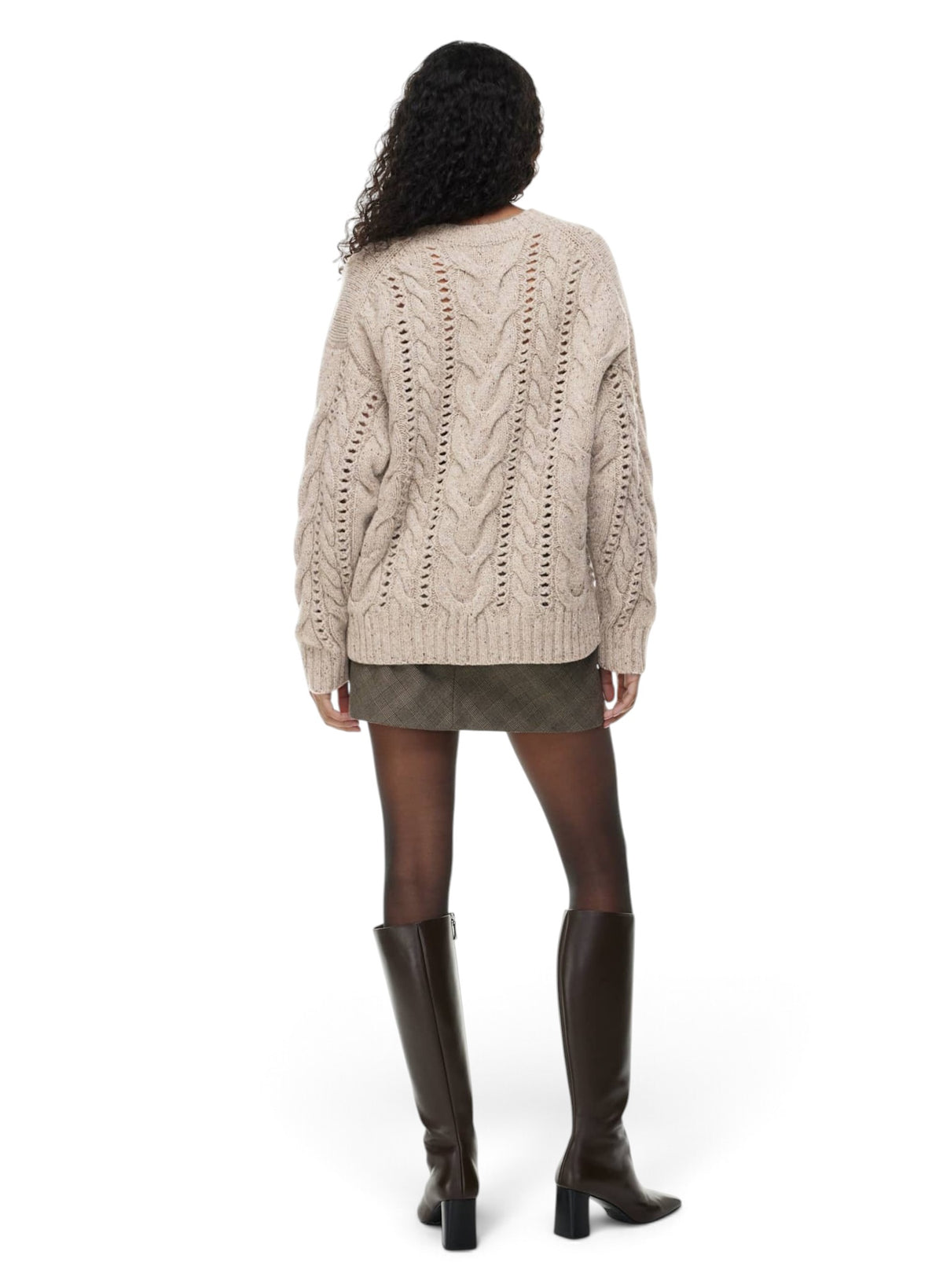 Wilfred Bronco Cable Knit Wool Blend Sweater Cream XS