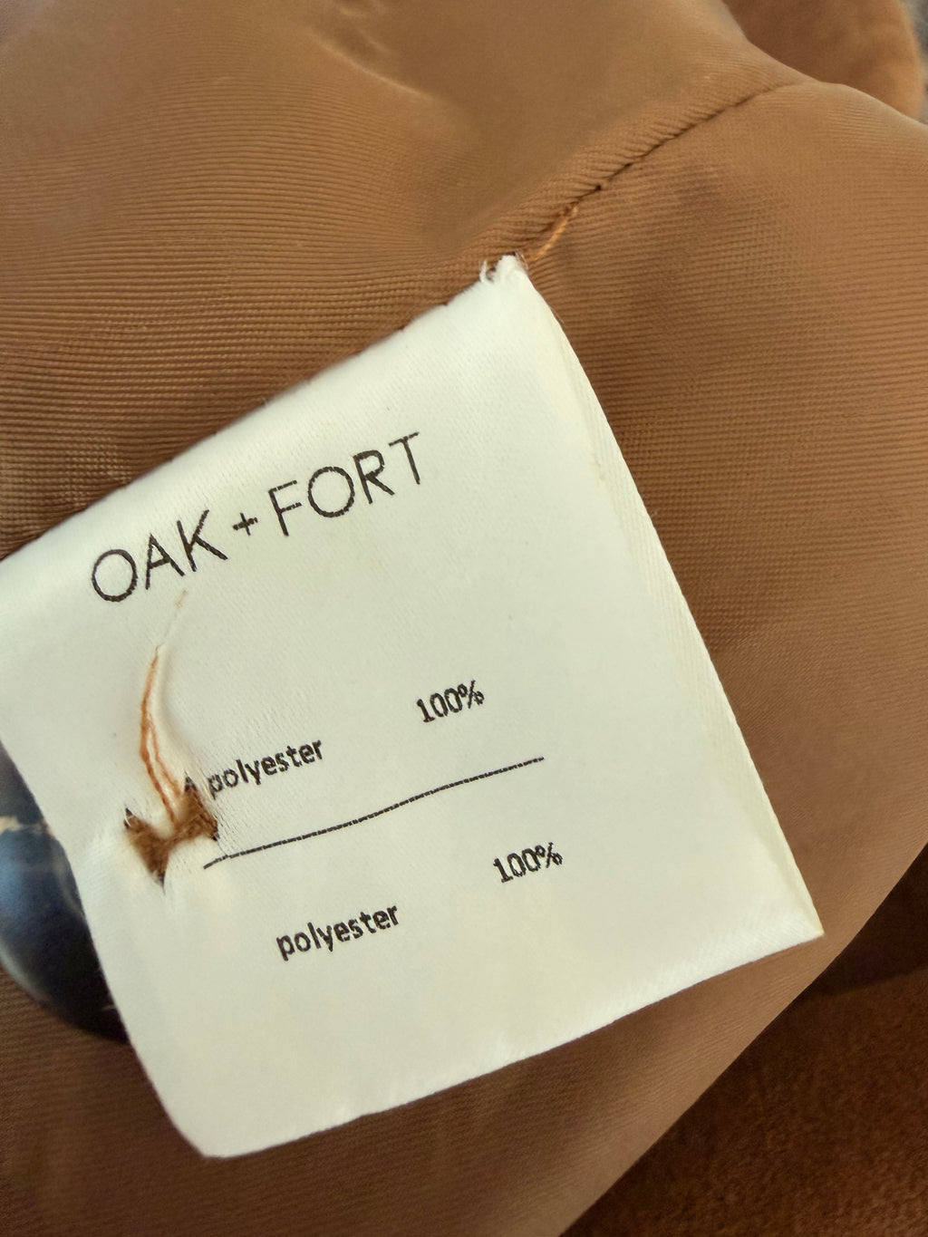 Oak + Fort Oversized Vegan Suede Blazer Brown Small