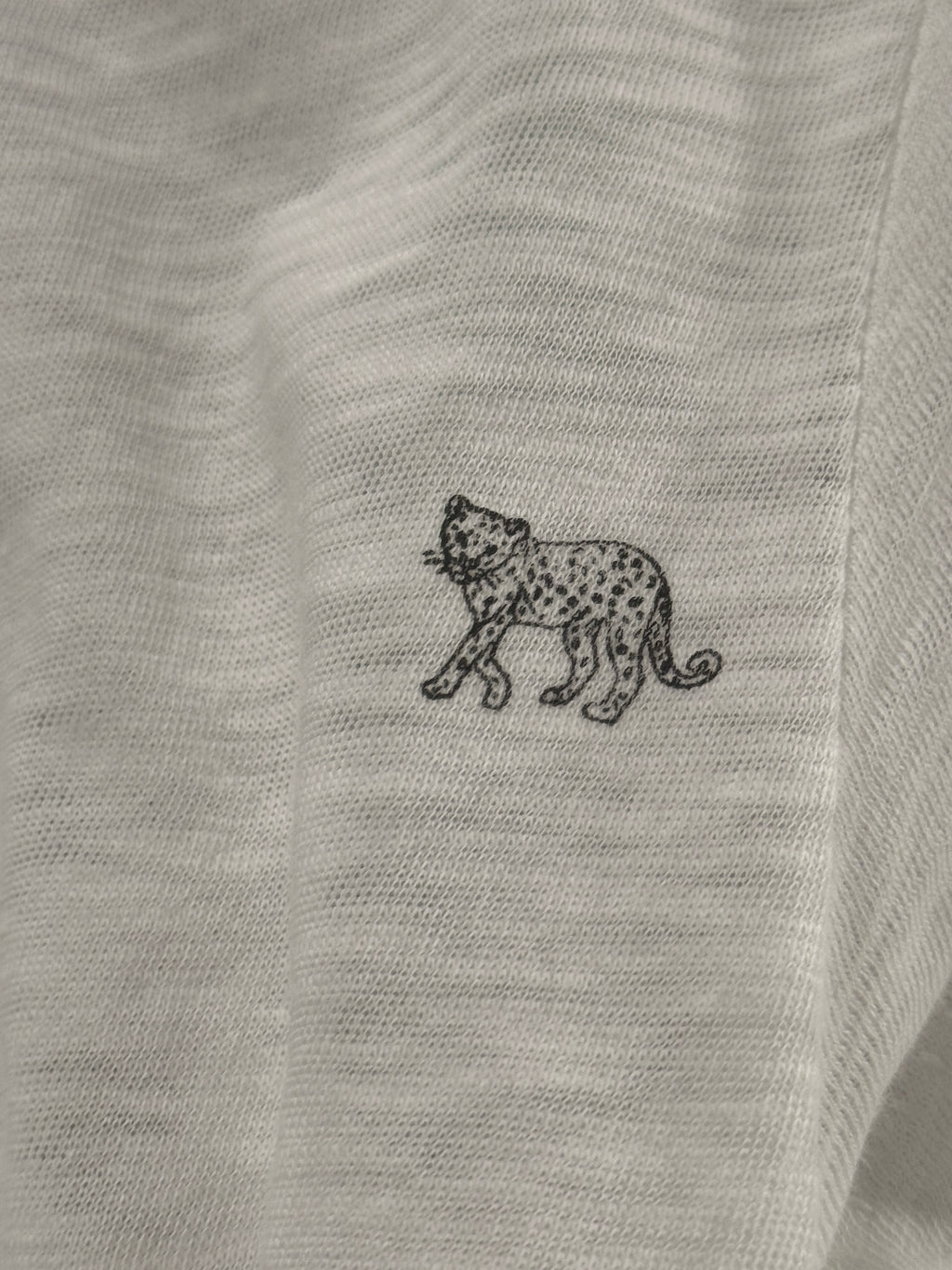 rag & bone/JEAN Leopard Print Cotton Tee Women’s Large White