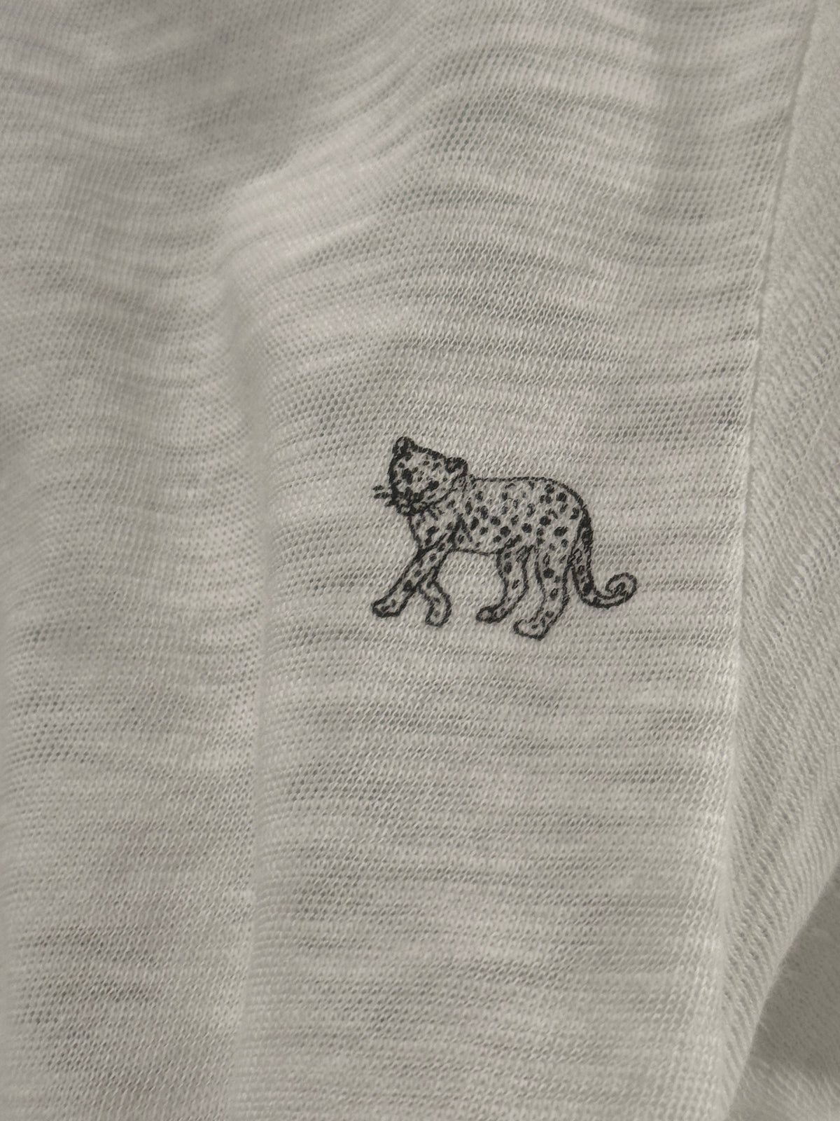 rag & bone/JEAN Leopard Print Cotton Tee Women’s Large White