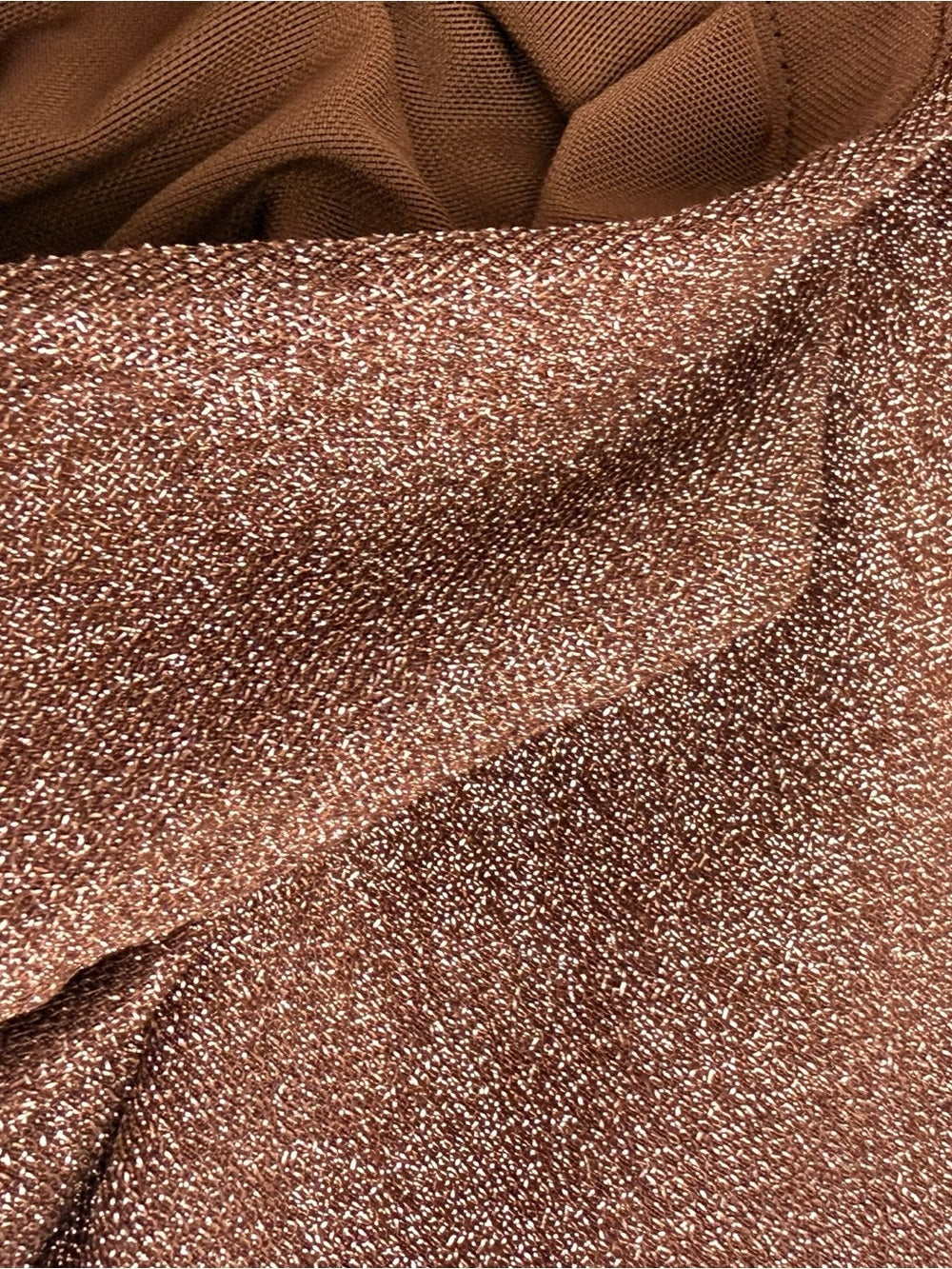 Reformation Maria Knit Sparkle Midi Skirt Cafe Bronze Metallic NWT Medium Maxi - view 6