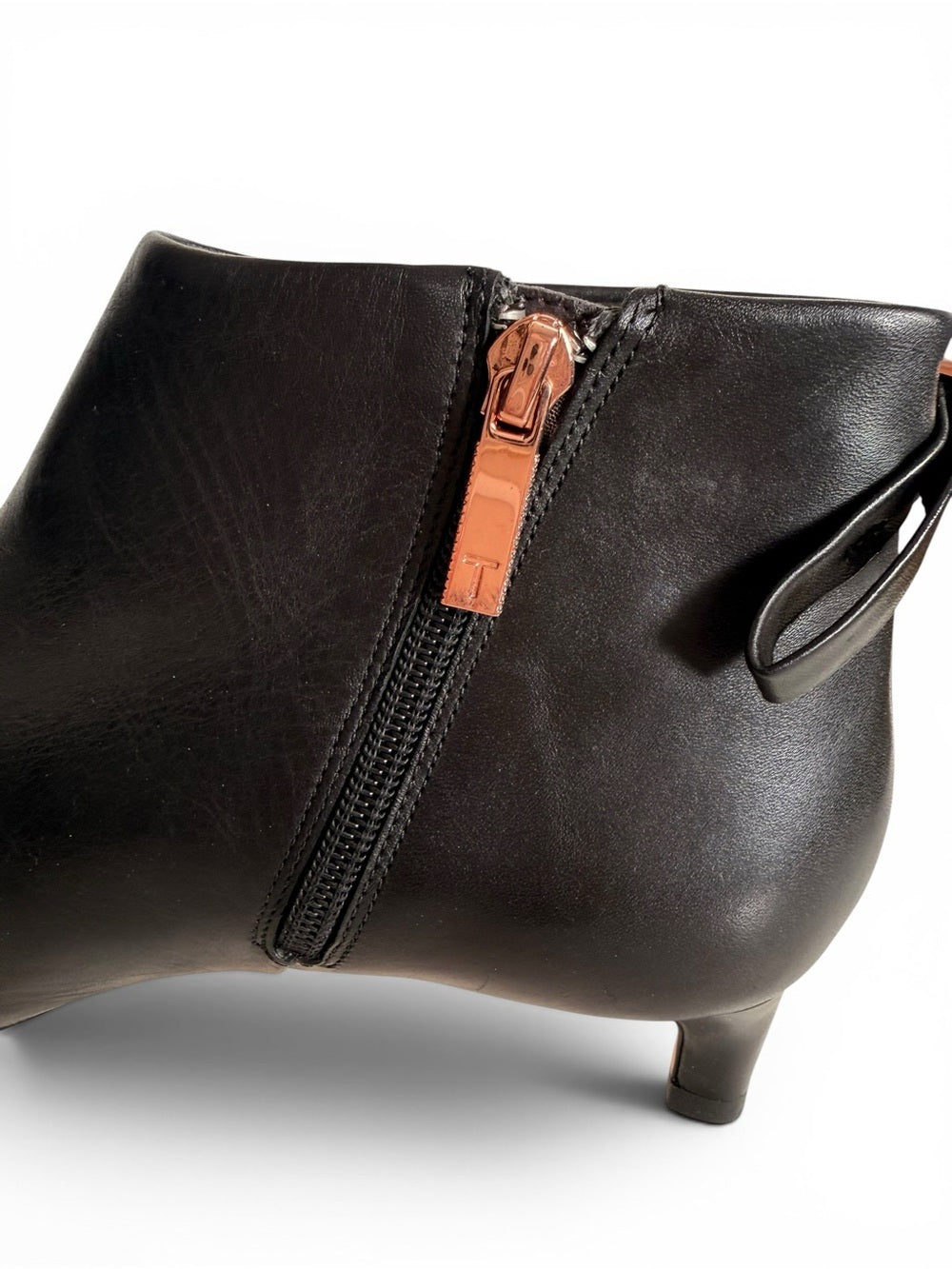 Ted Baker Amaedi Leather Kitten Heel Ankle Boots Black Women's 39 US 8.5 - view 5