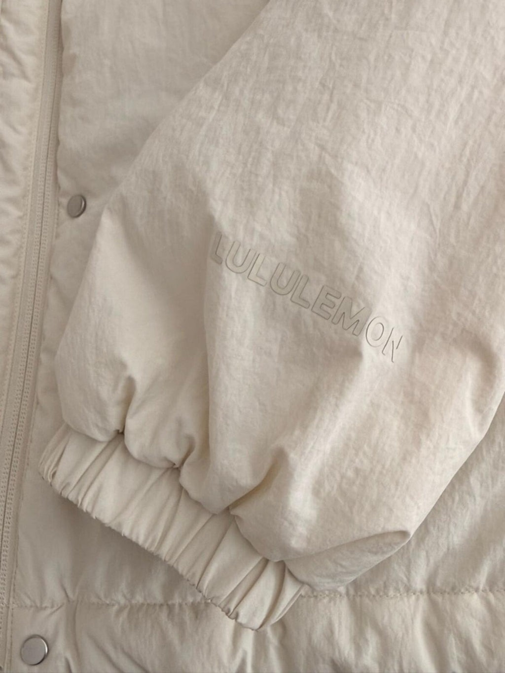 Lululemon Insulated Oversized Collared Jacket Primaloft Beige Womens Small - view 11