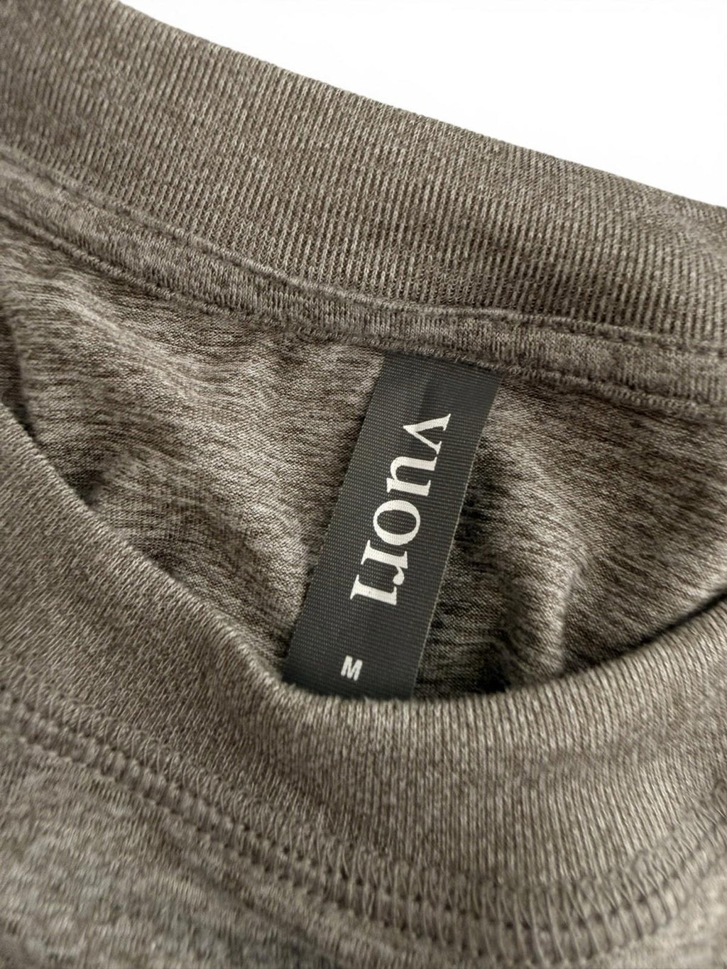 Vuori Women Medium Grey Energy Cropped Cami Heather Gray Tee UV Activewear Top - view 6