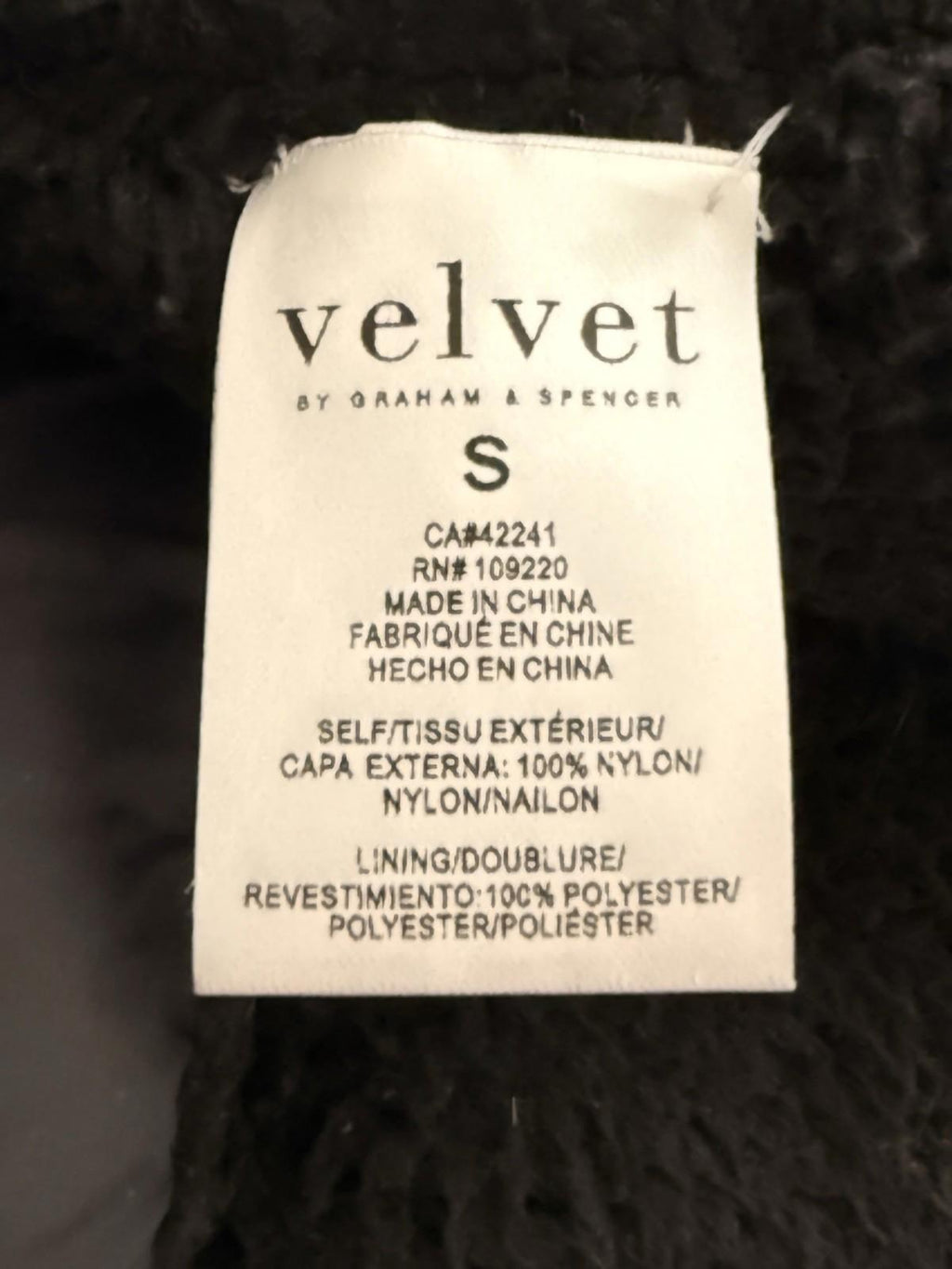 Velvet Graham Spencer Reversible Sherpa Vest Black Puffer Womens Small Cozy Zip - view 8
