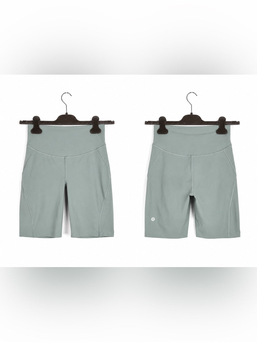Lululemon High Rise 10" Biker Shorts Sage Green Size 4 Yoga Athletic Women’s - view 4