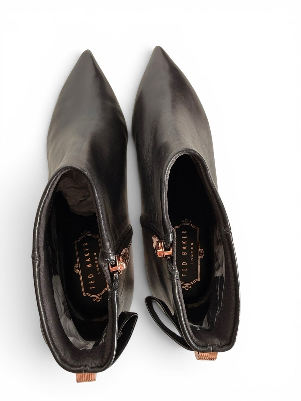 Ted Baker Amaedi Leather Kitten Heel Ankle Boots Black Women's 39 US 8.5 - view 9