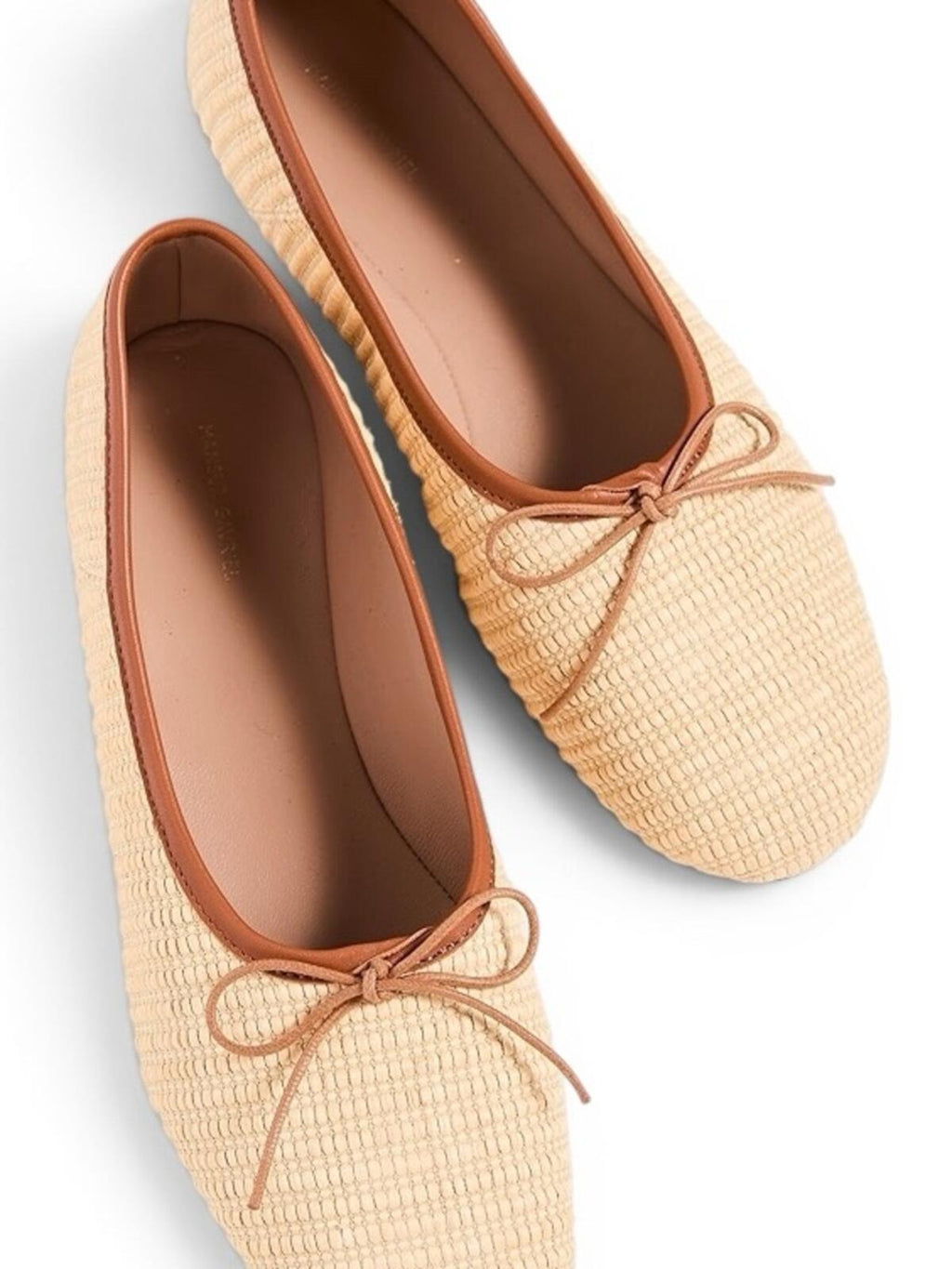 Mansur Gavriel Woven Ballet Flats Raffia Natural 38.5 - view 2