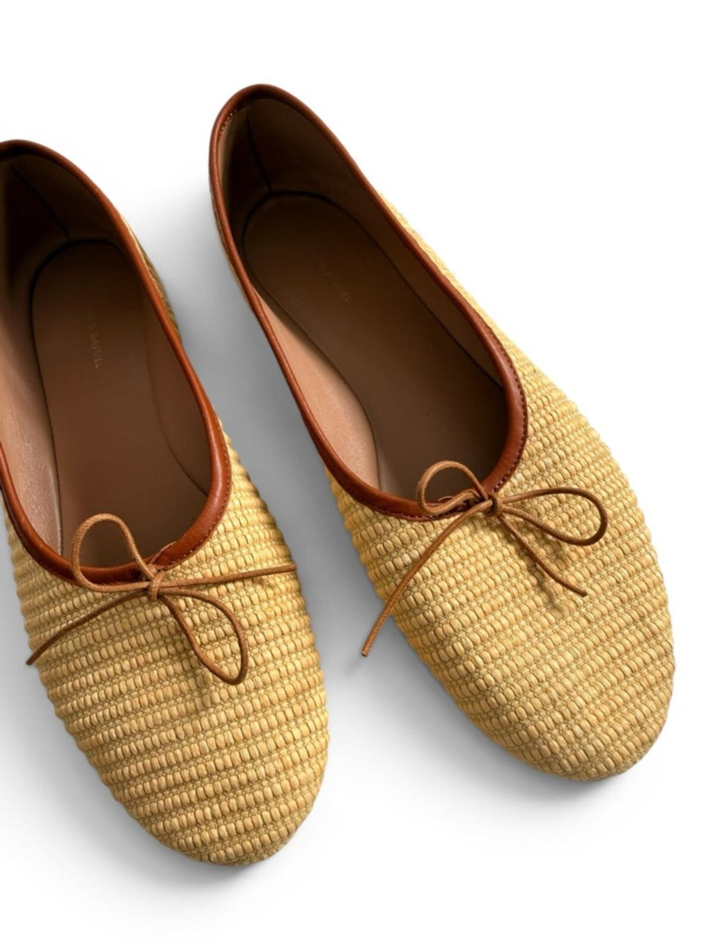 Mansur Gavriel Woven Ballet Flats Raffia Natural 38.5 - view 6