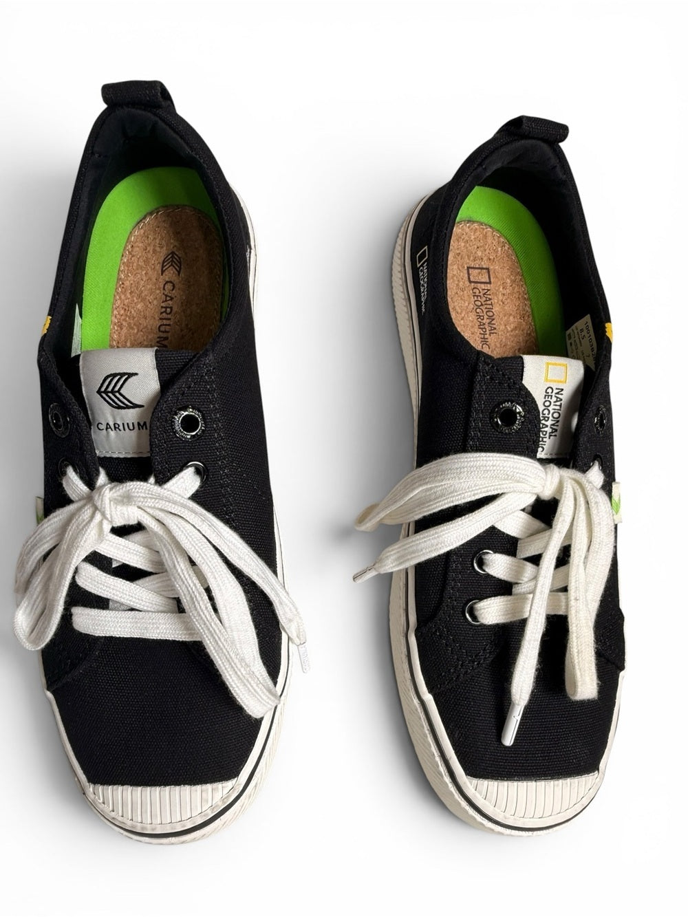 Cariuma x National Geographic OCA Low Black Canvas Sneakers Women's 8.5 Shoes - view 9