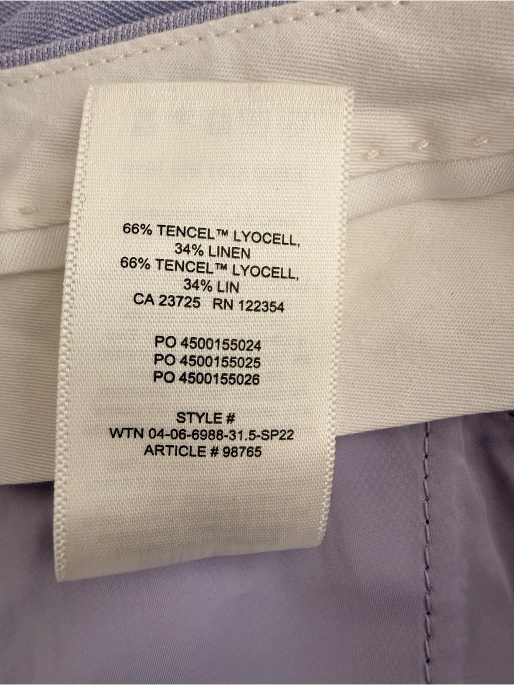 Wilfred Effortless Pant Lilac Linen Blend Wide Leg Trouser Size 4 Pants - view 5