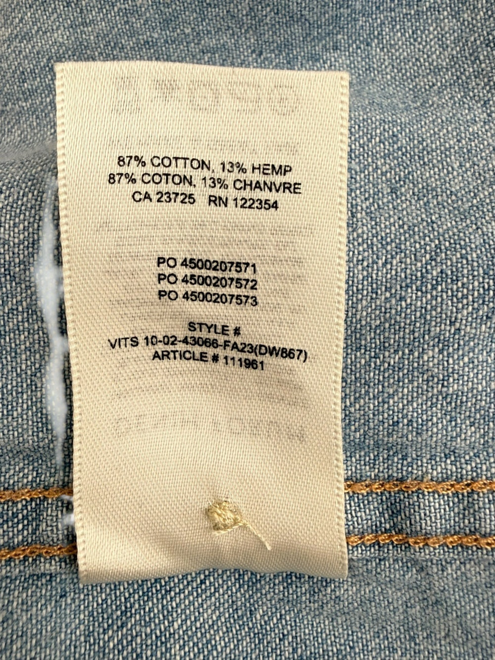 Denim Forum Aritzia Women's Cropped Denim Overshirt Jacket Light Wash Size Small - view 7