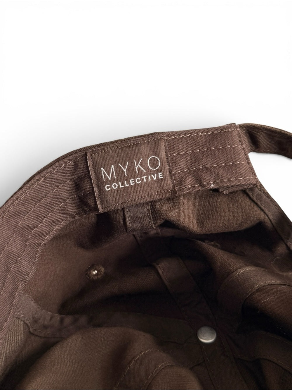 Myko Collective Wellness Club Brown Embroidered Dad Hat Baseball Cap Adjustable - view 3