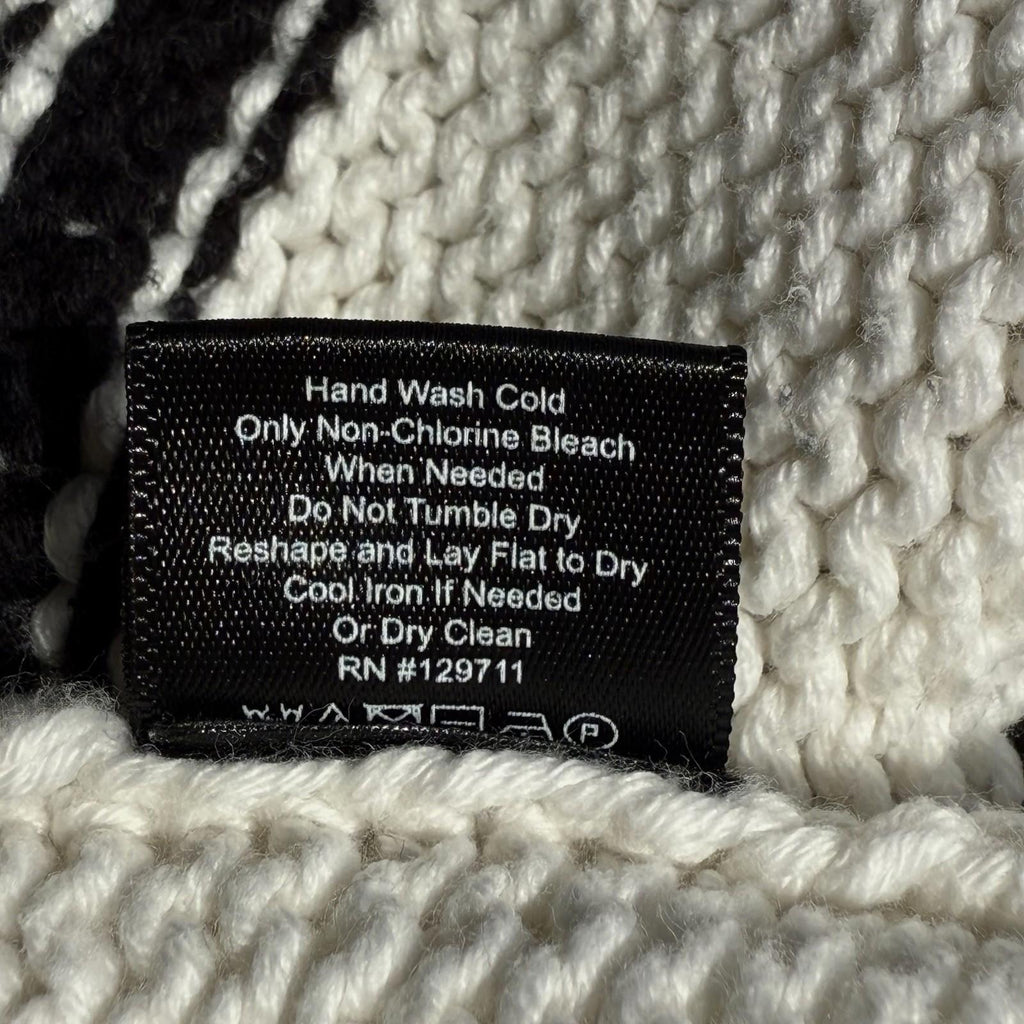 Jenni Kayne Women Chloe Crewneck Sweater Ivory Black Stripe Size XS Cotton Knit - view 10