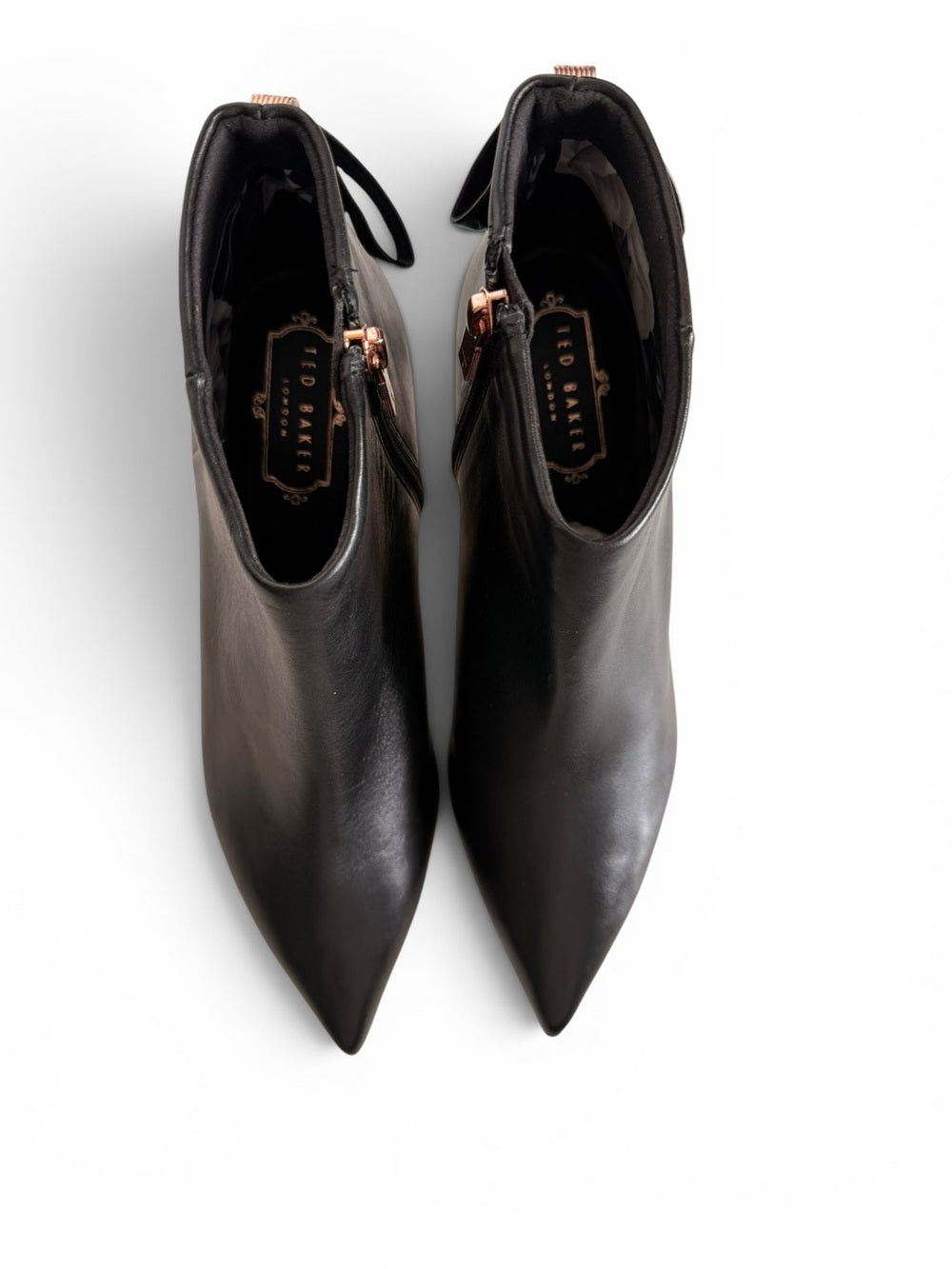 Ted Baker Amaedi Leather Kitten Heel Ankle Boots Black Women's 39 US 8.5 - view 3