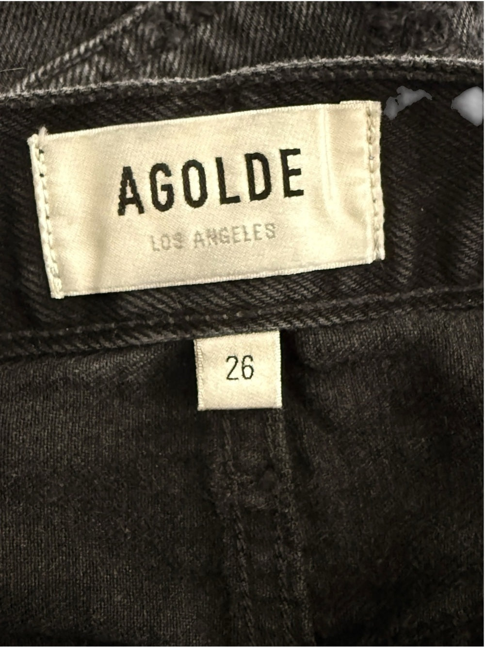 AGOLDE Riley High Rise Distressed Denim Shorts Black Size 26 Cutoff Women - view 7